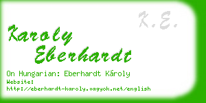 karoly eberhardt business card